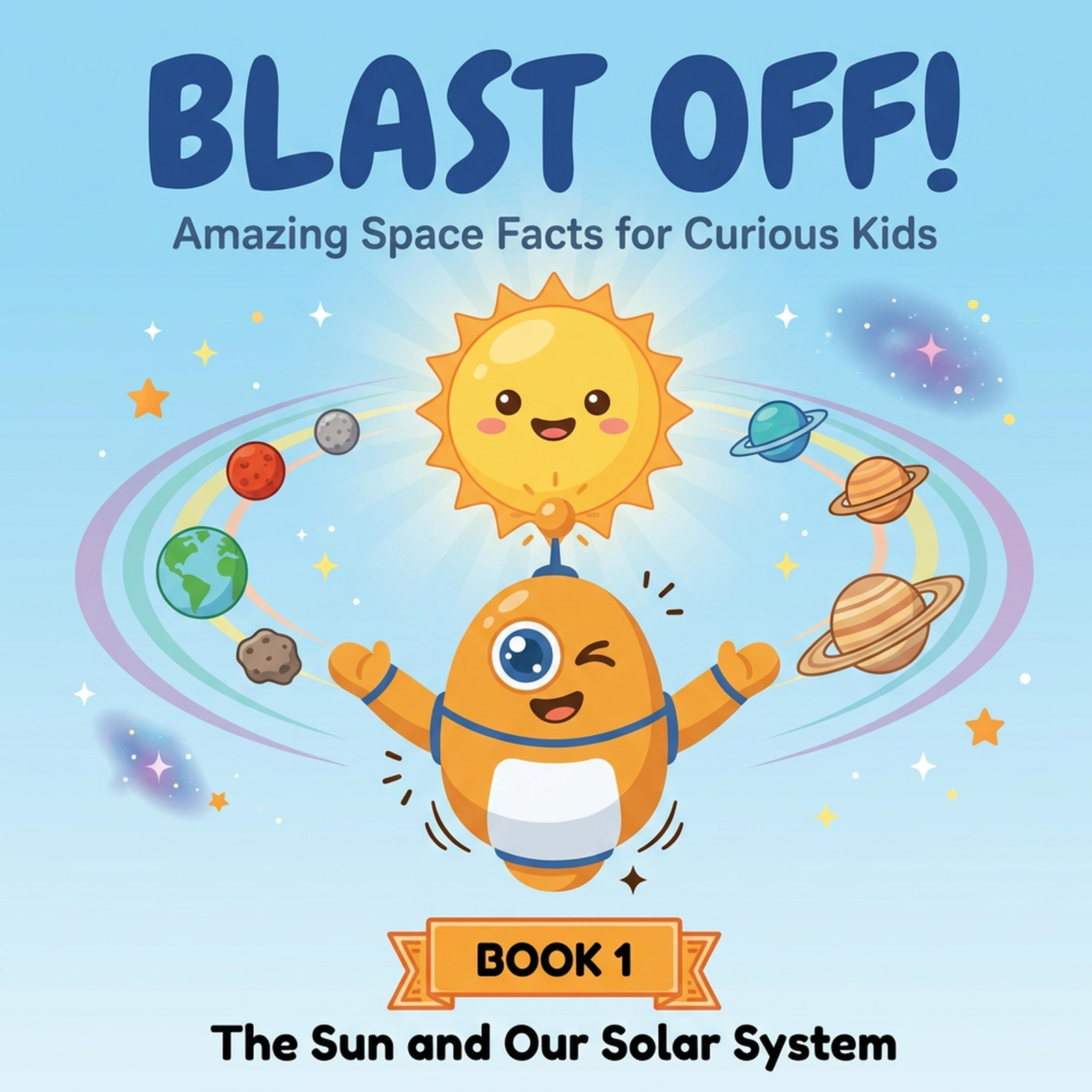 Blast Off! Book 1 cover — The Sun and Our Solar System